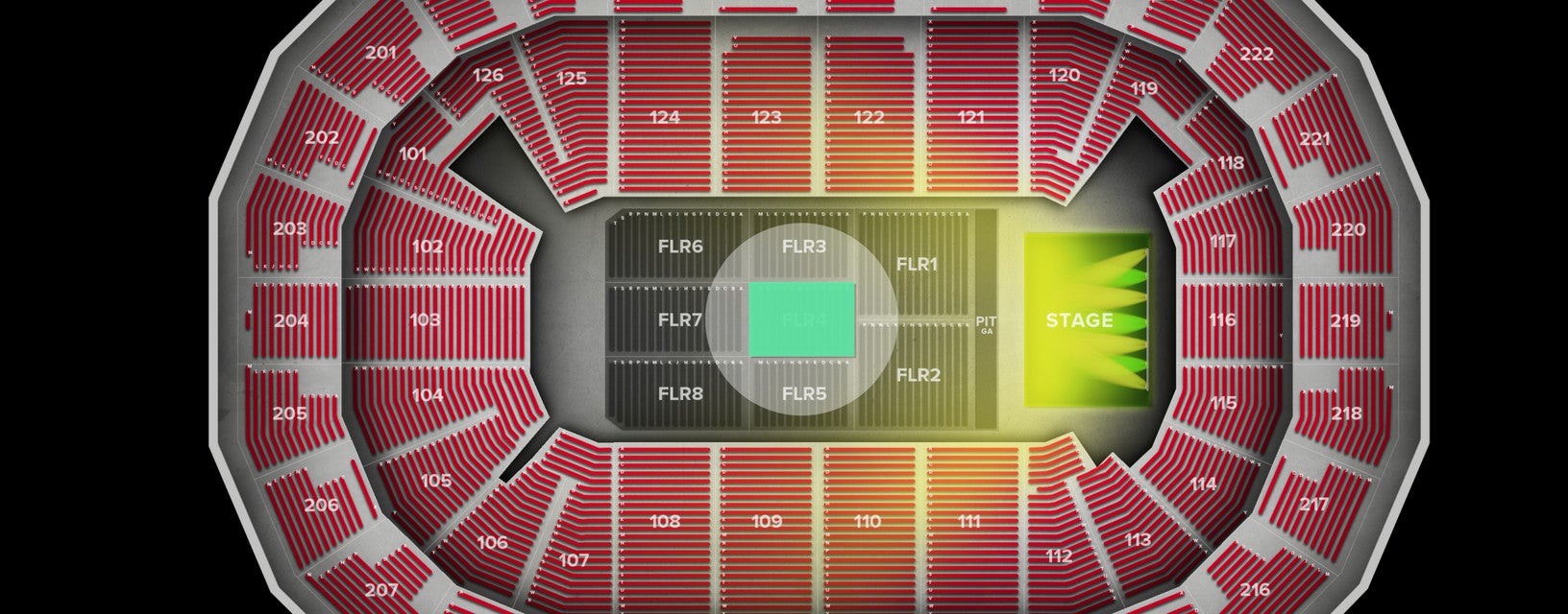 Seat view from Floor