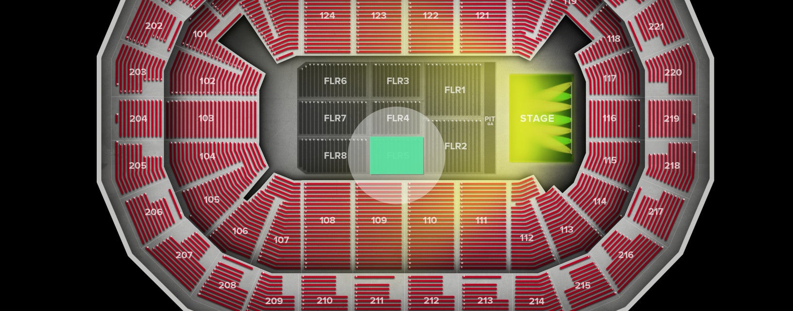Seat view from Floor