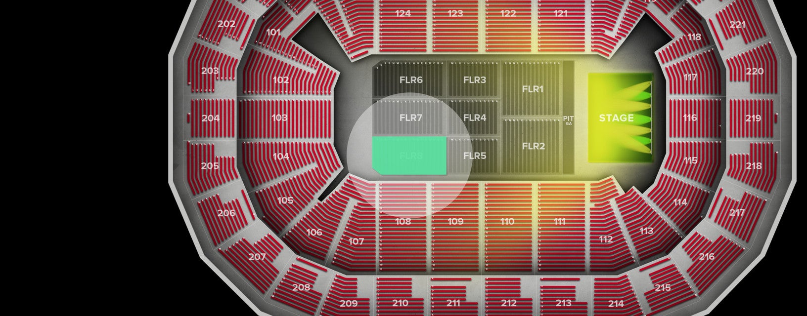 Seat view from Floor