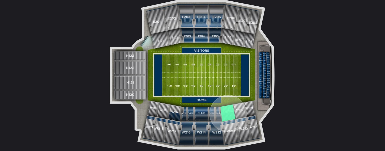 Seat view from Lower West