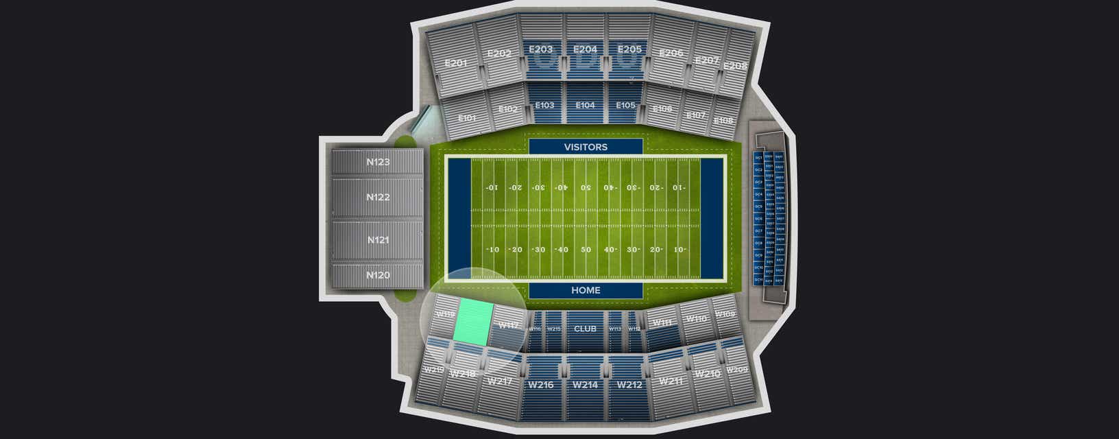 Seat view from Lower West