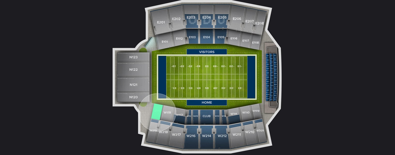 Seat view from Lower West