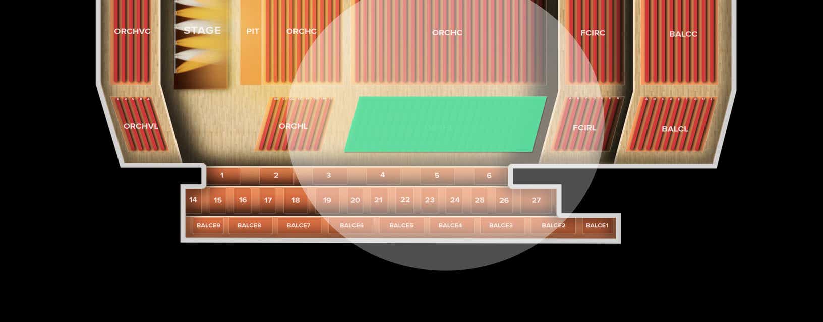 Seat view from Orchestra