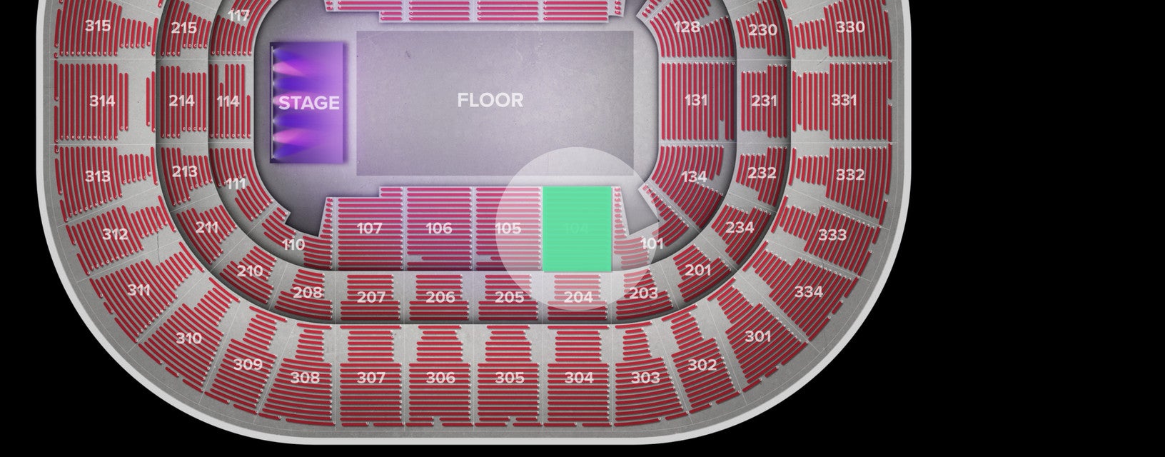 Seat view from Entry