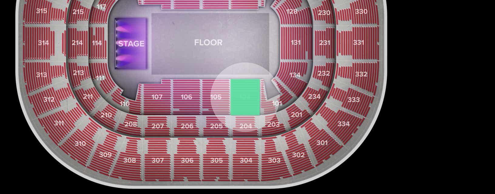 Seat view from Entry
