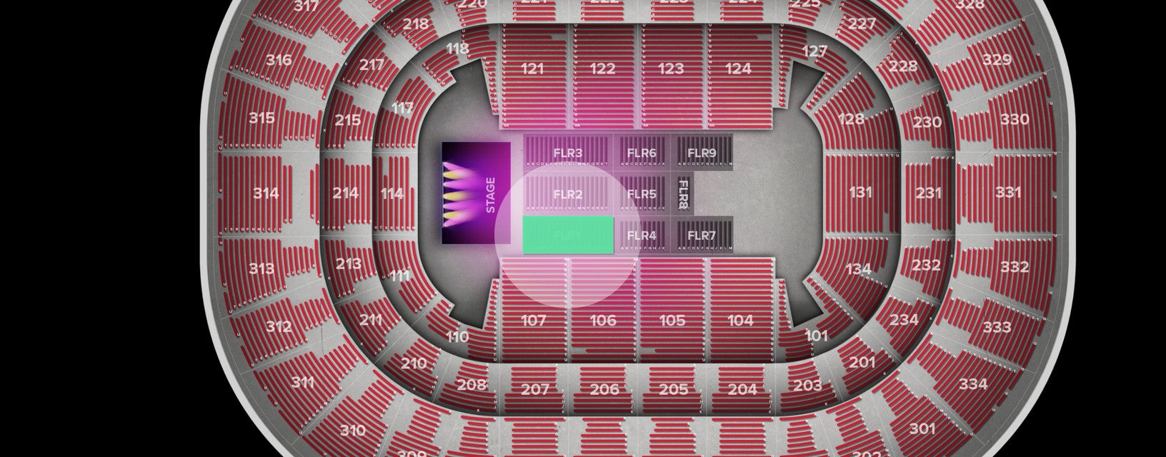 Seat view from Floor