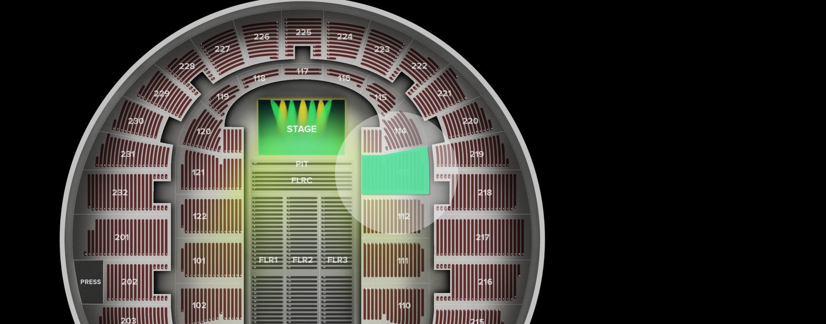 Seat view from Lower