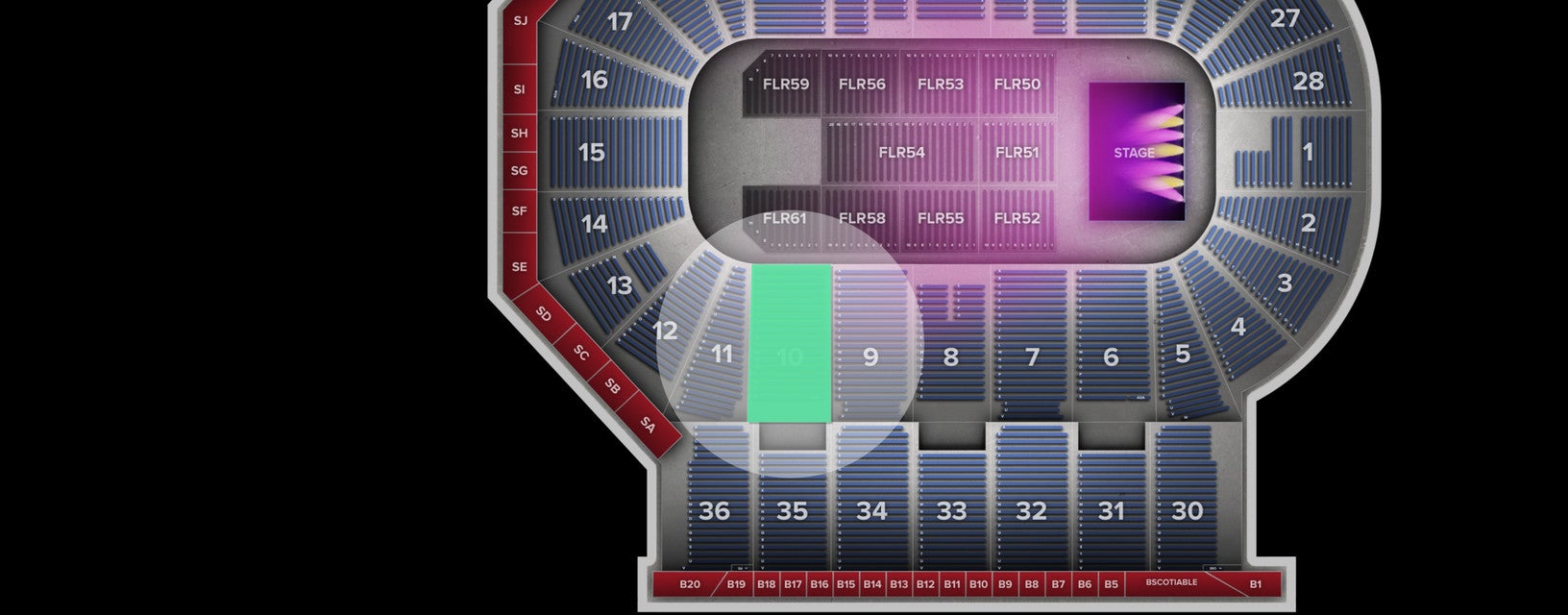 Seat view from Lower