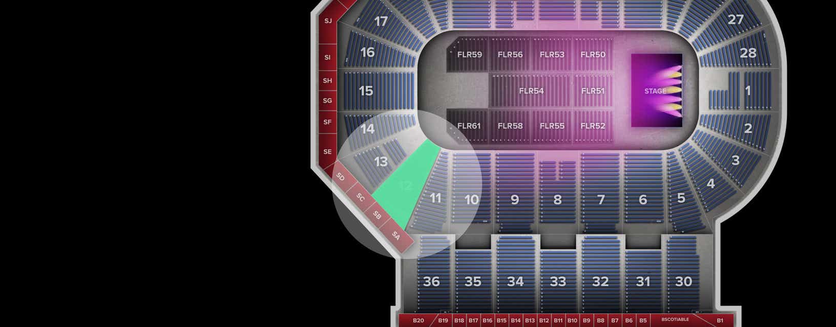 Seat view from Lower