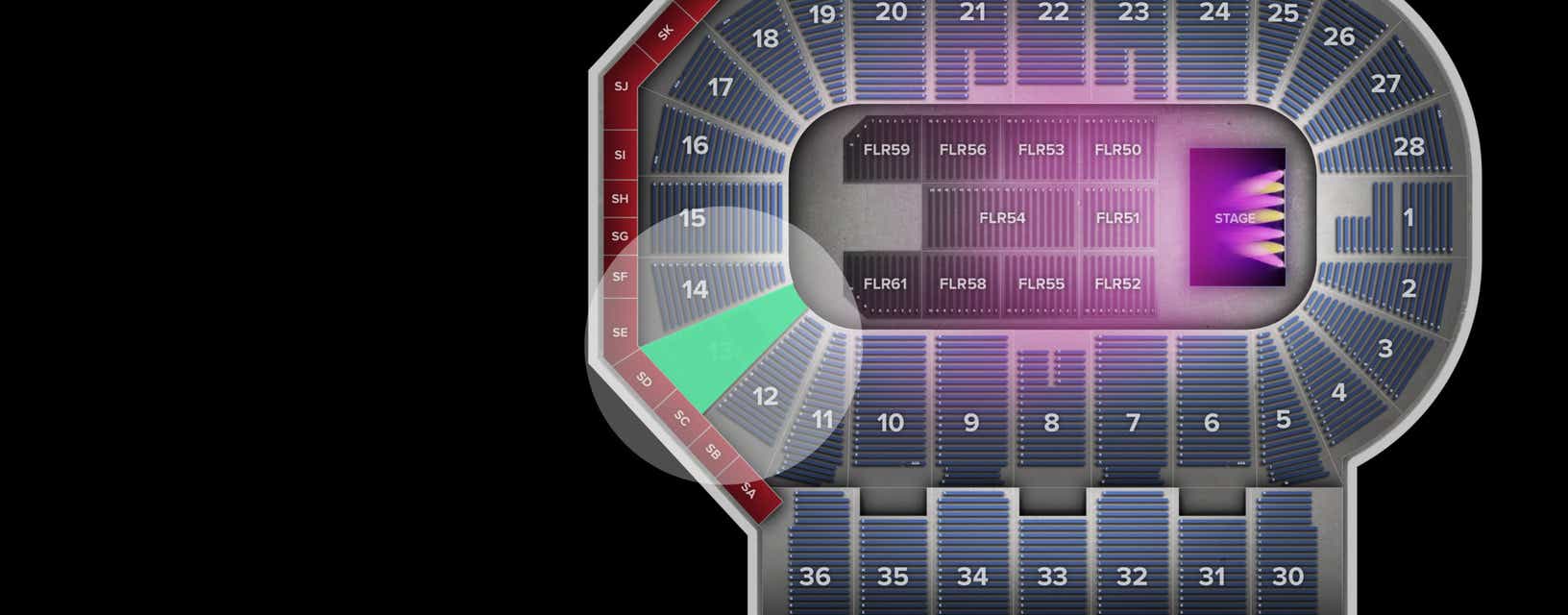 Seat view from Lower