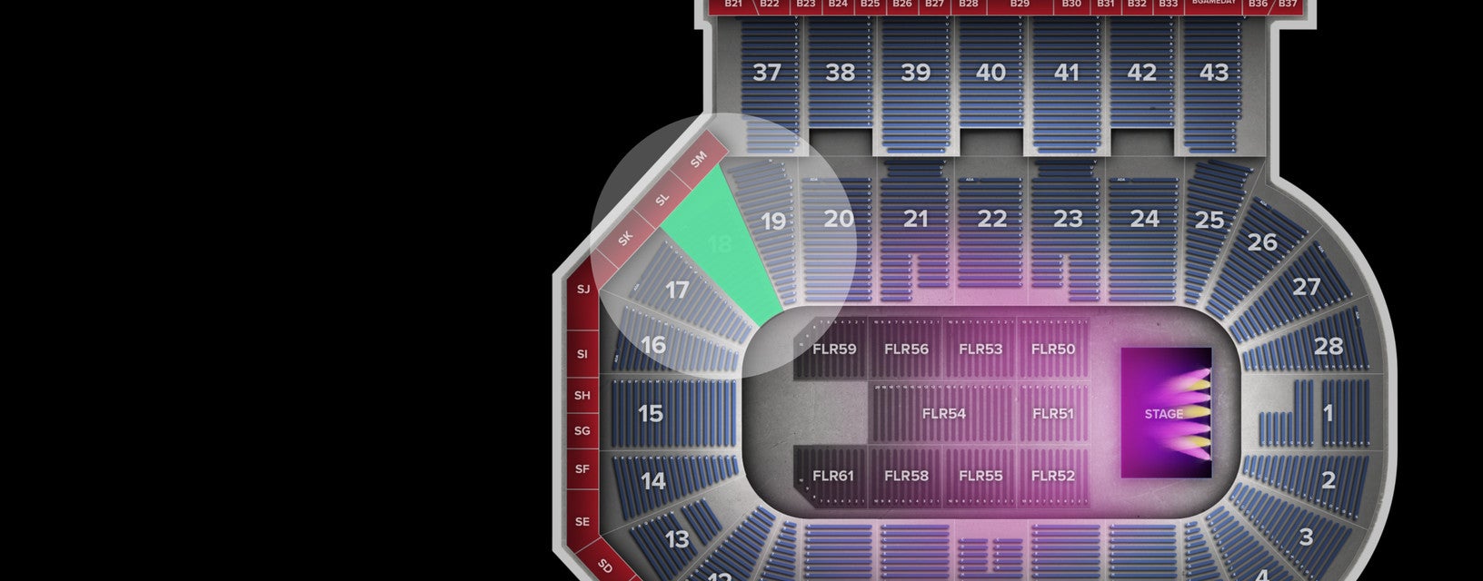 Seat view from Lower