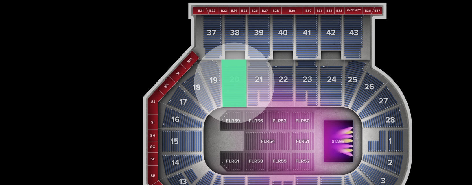 Seat view from Lower