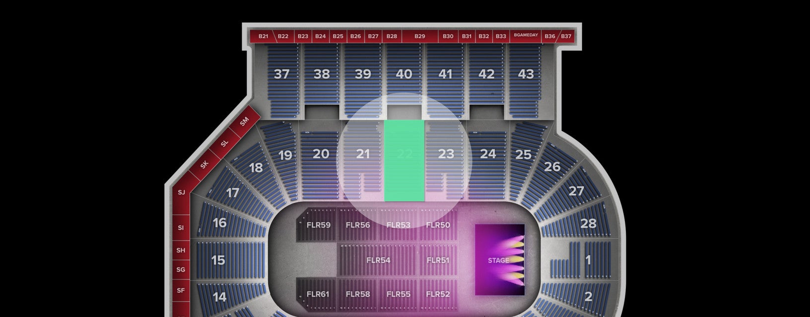Seat view from Lower
