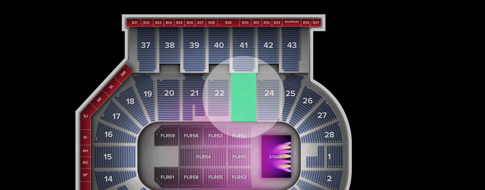 Seat view from Lower