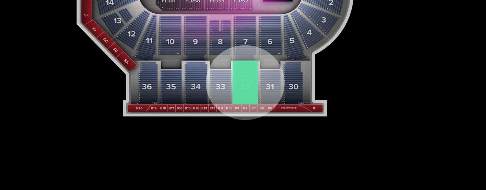 Seat view from Upper