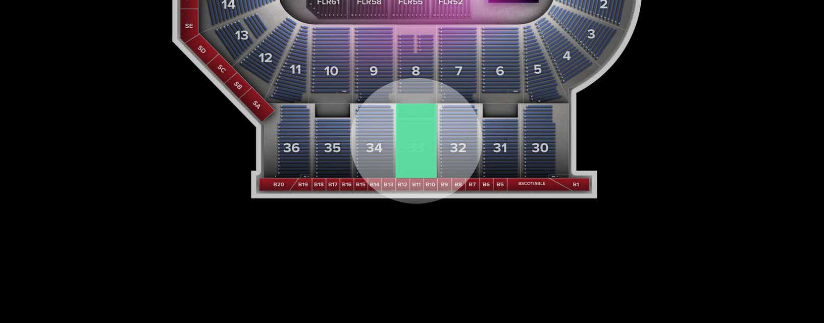 Seat view from Upper