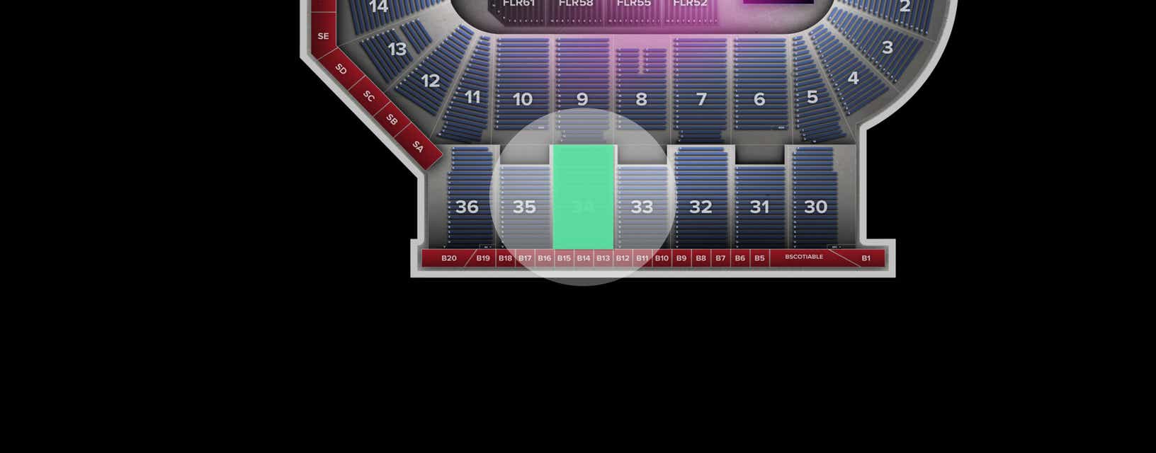 Seat view from Upper