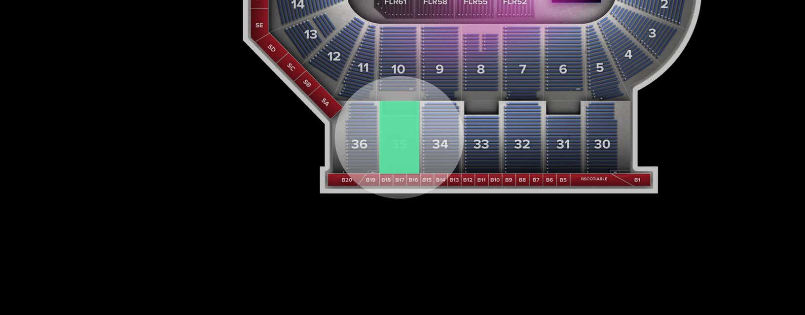 Seat view from Upper