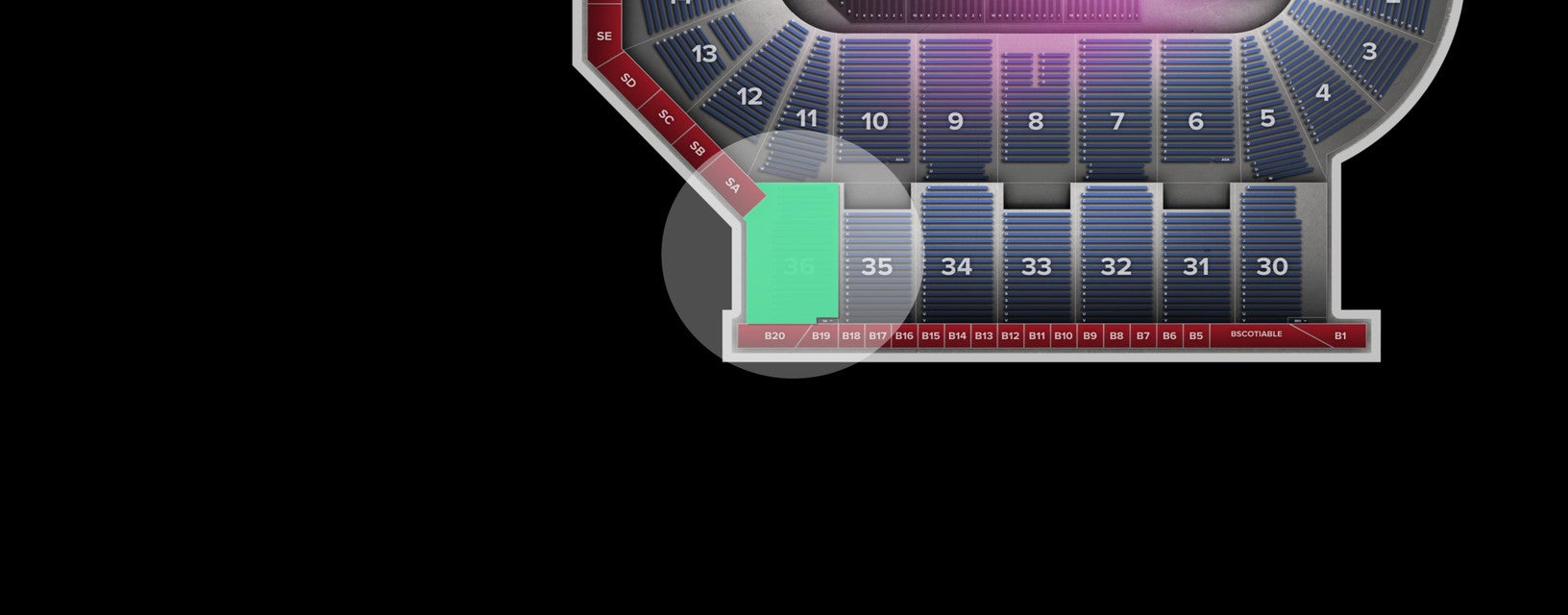 Seat view from Upper
