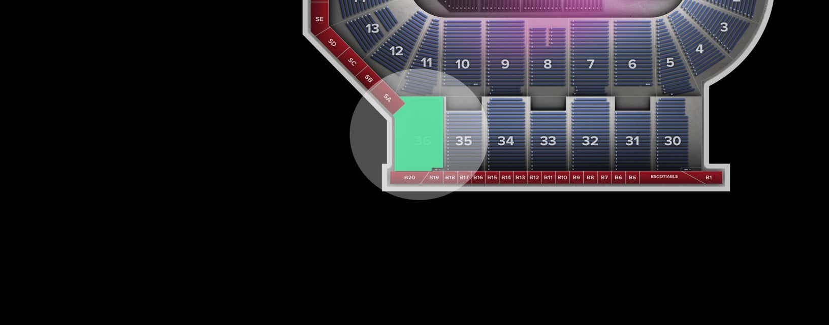 Seat view from Upper