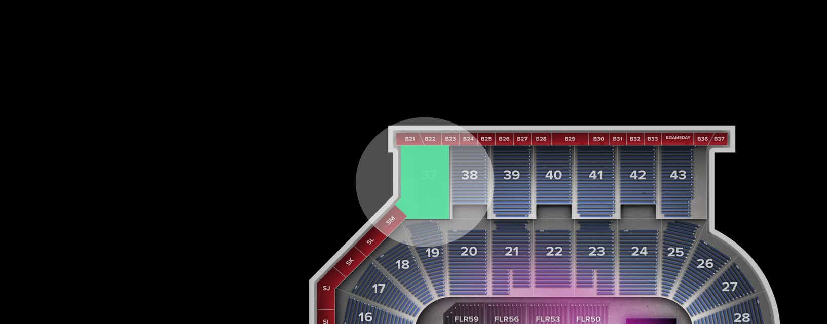 Seat view from Upper