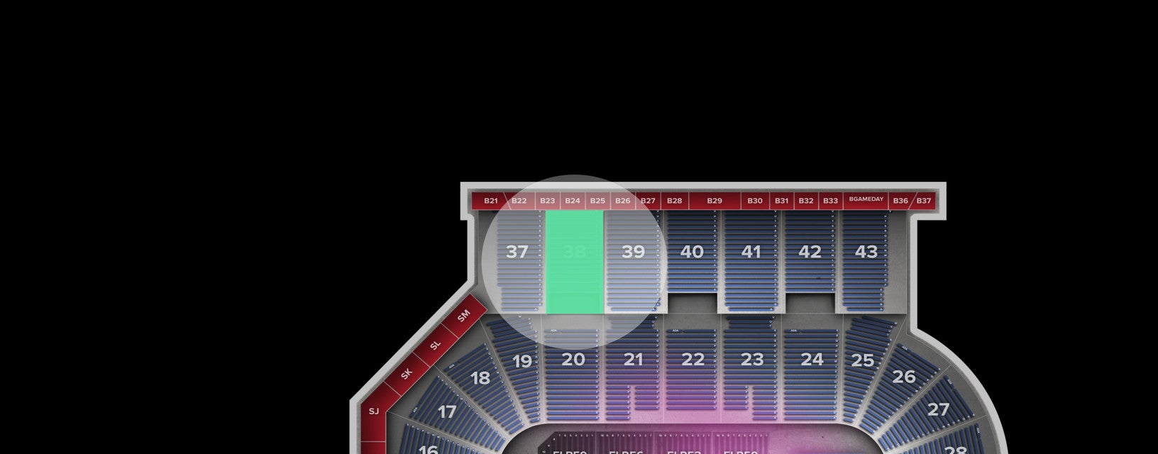 Seat view from Upper