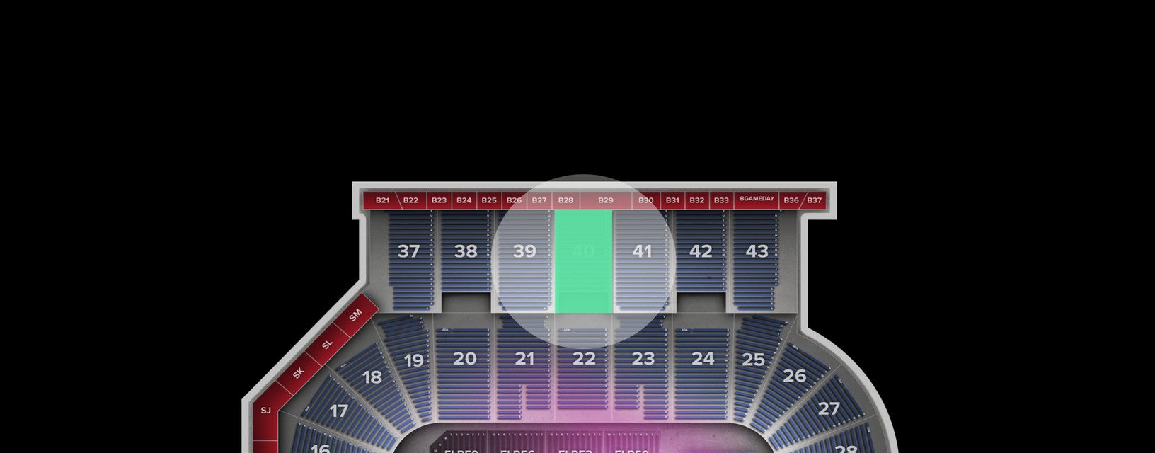 Seat view from Upper