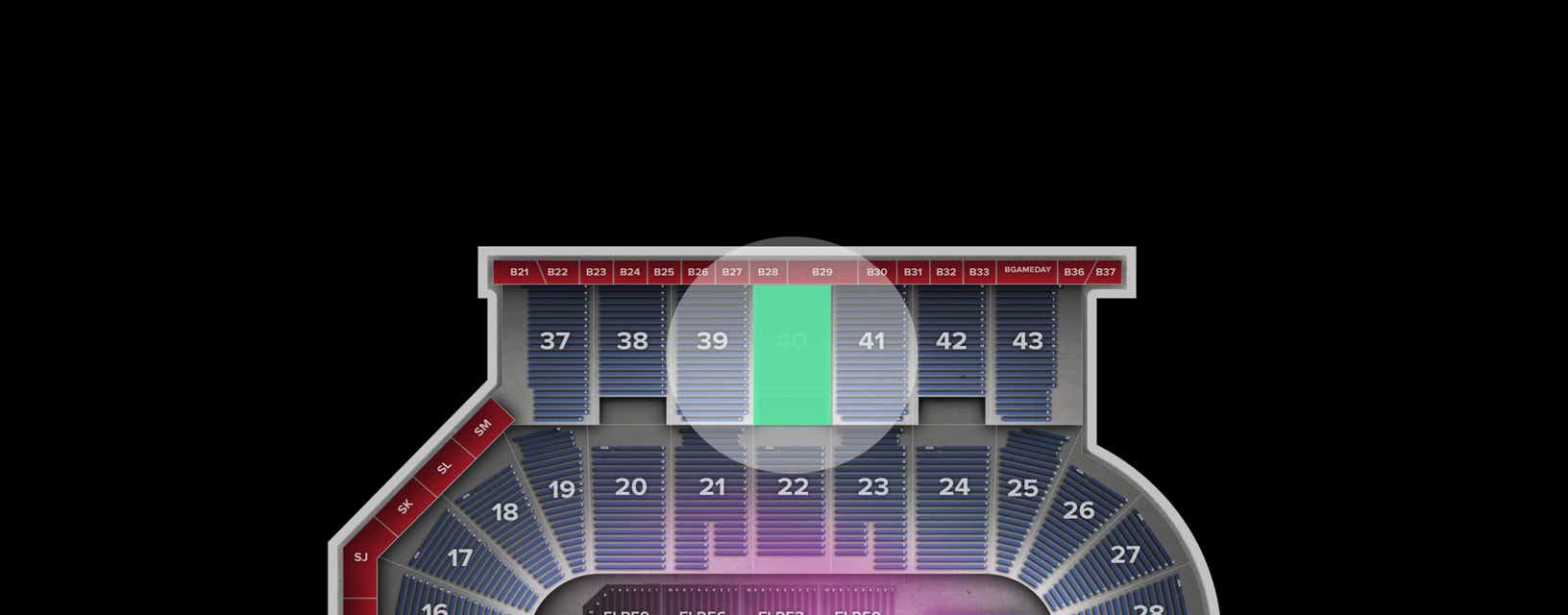 Seat view from Upper