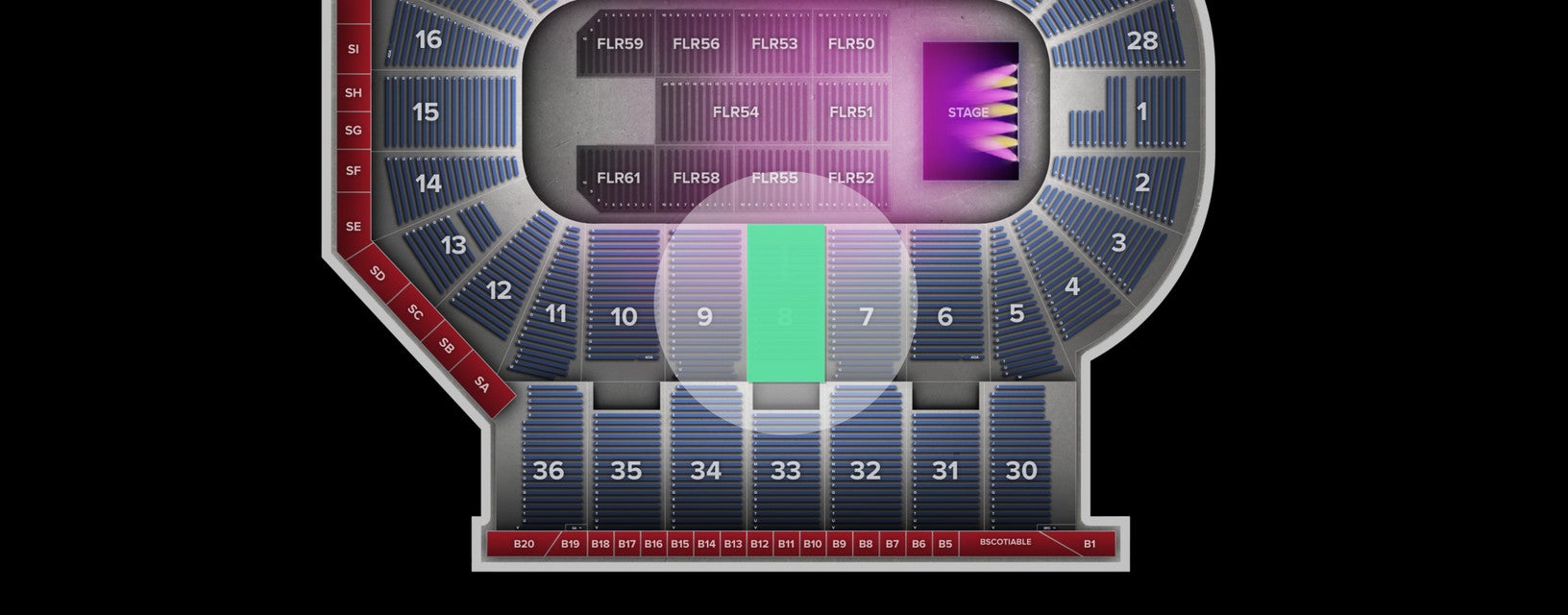 Seat view from Lower