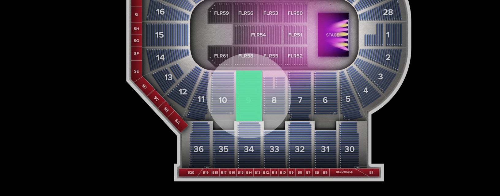 Seat view from Lower