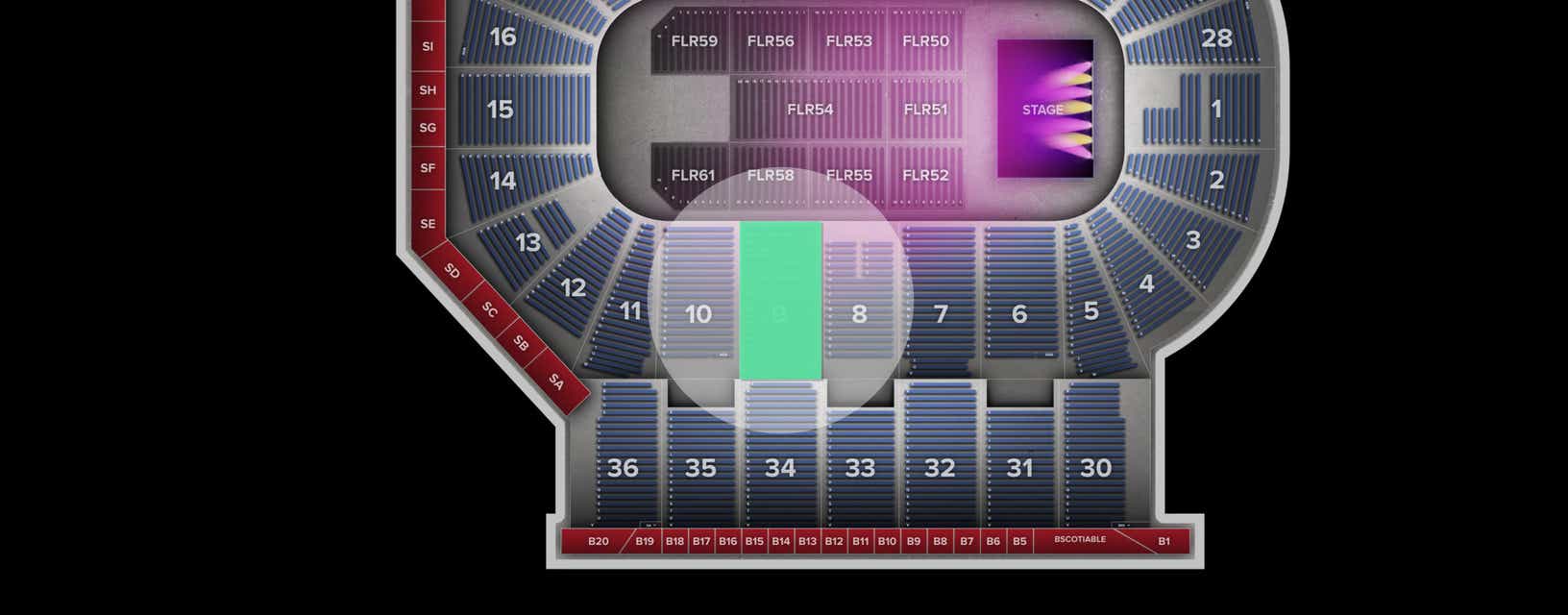 Seat view from Lower