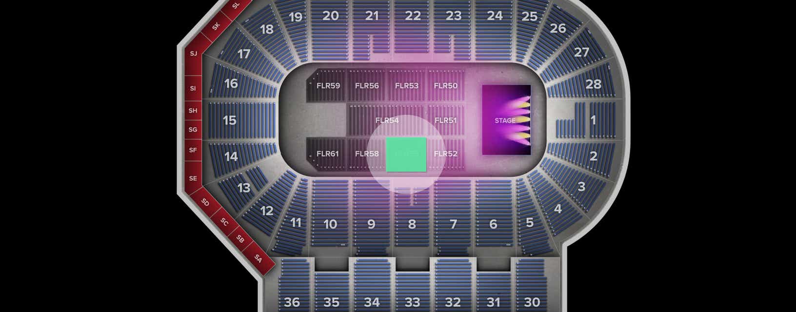 Seat view from Floor