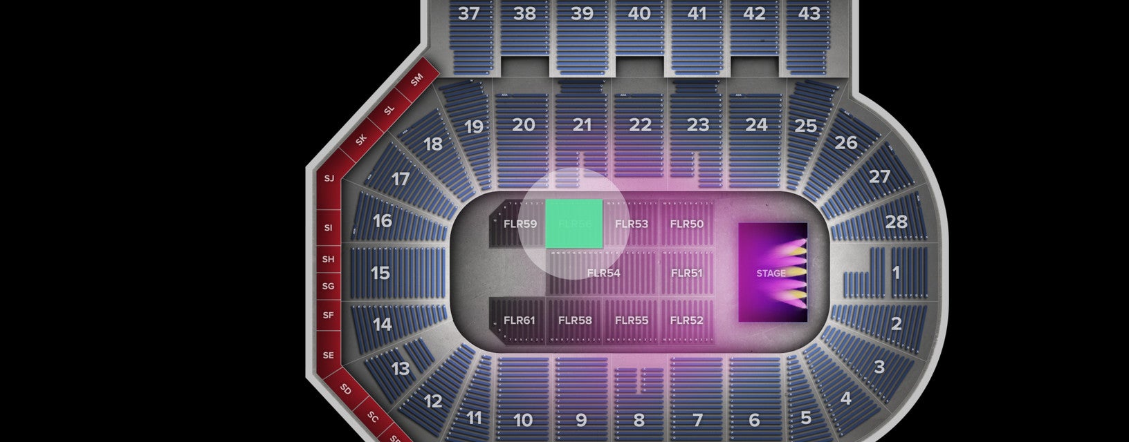 Seat view from Floor
