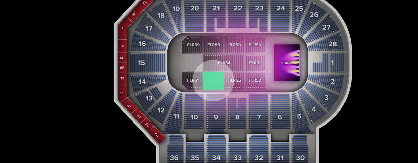 Seat view from Floor