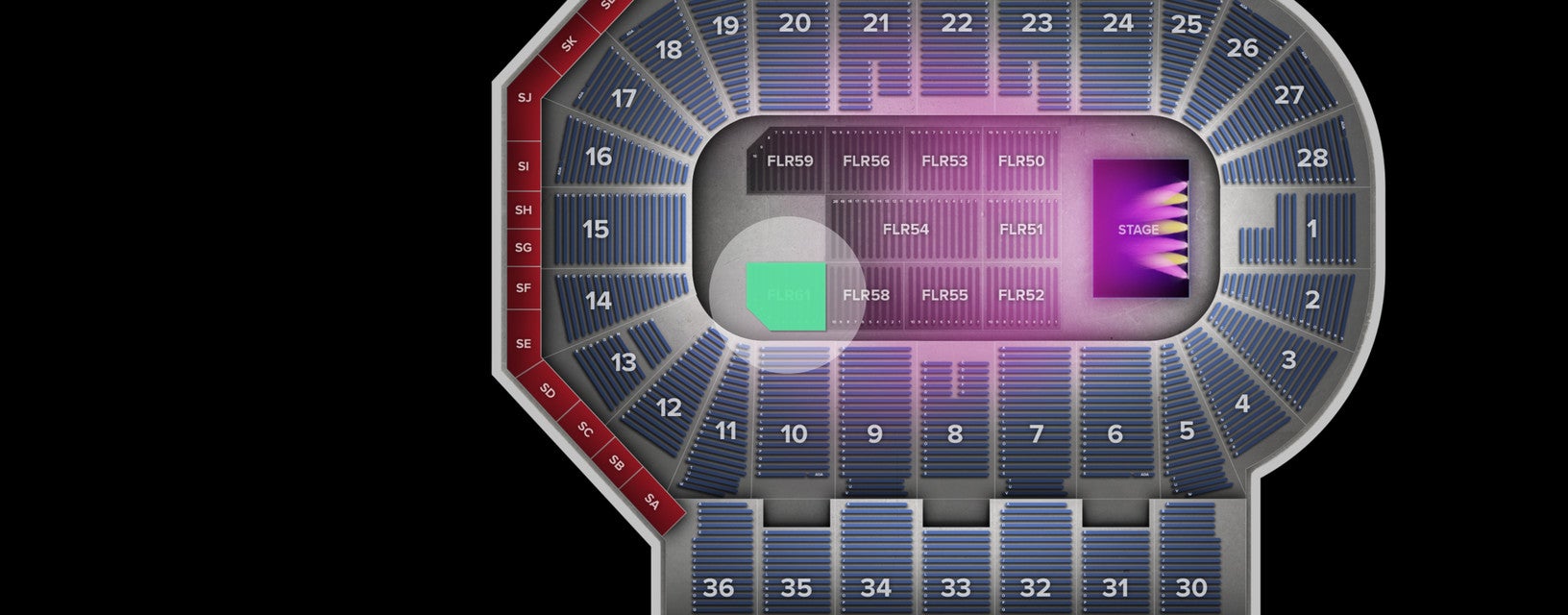 Seat view from Floor