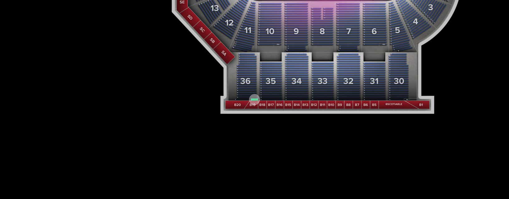 Seat view from General Admission