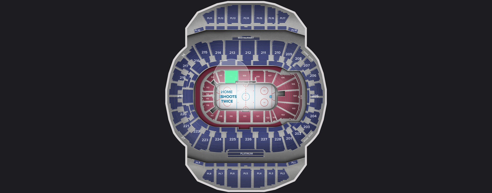 Seat view from Lower Level Center