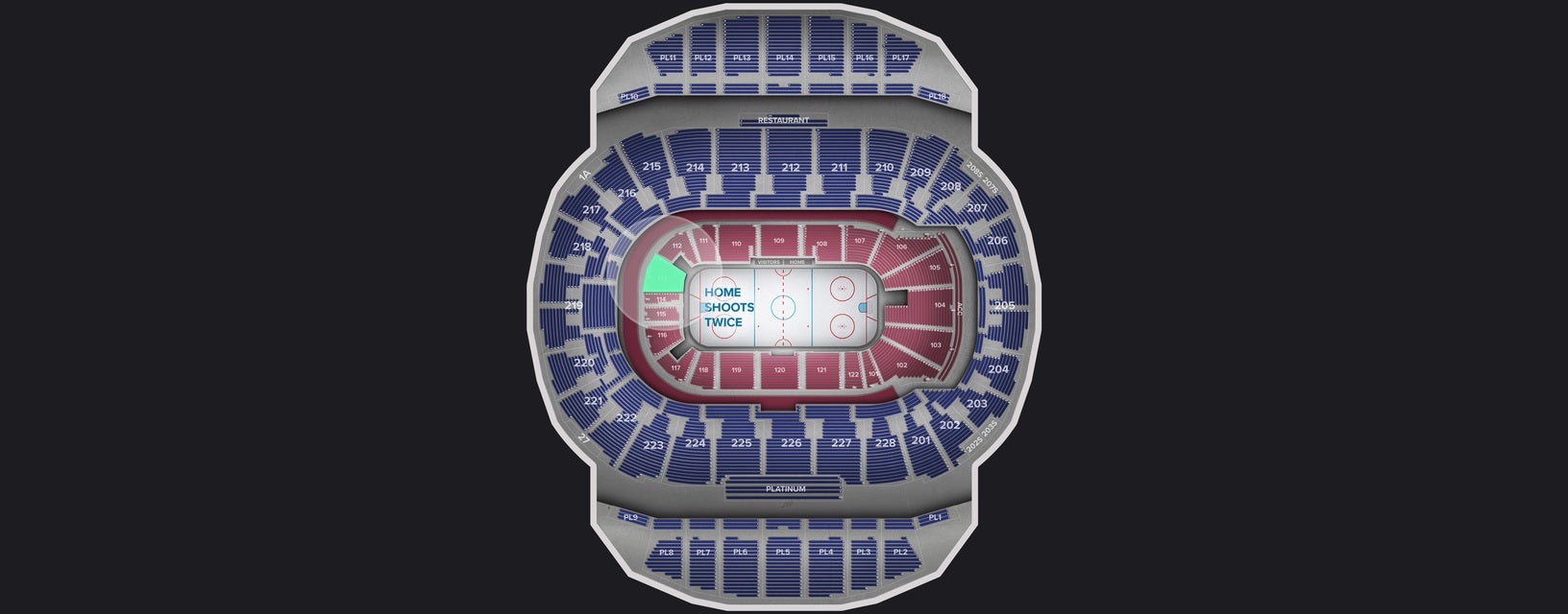 Seat view from Lower Level Center