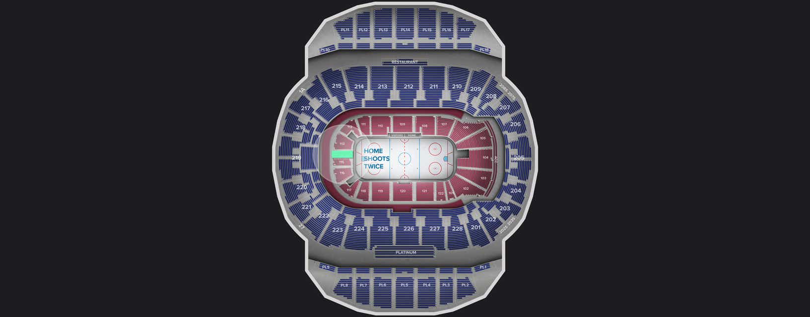 Seat view from Lower Level Center