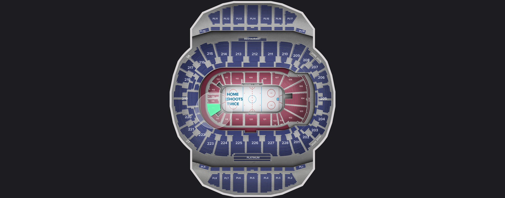 Seat view from Club