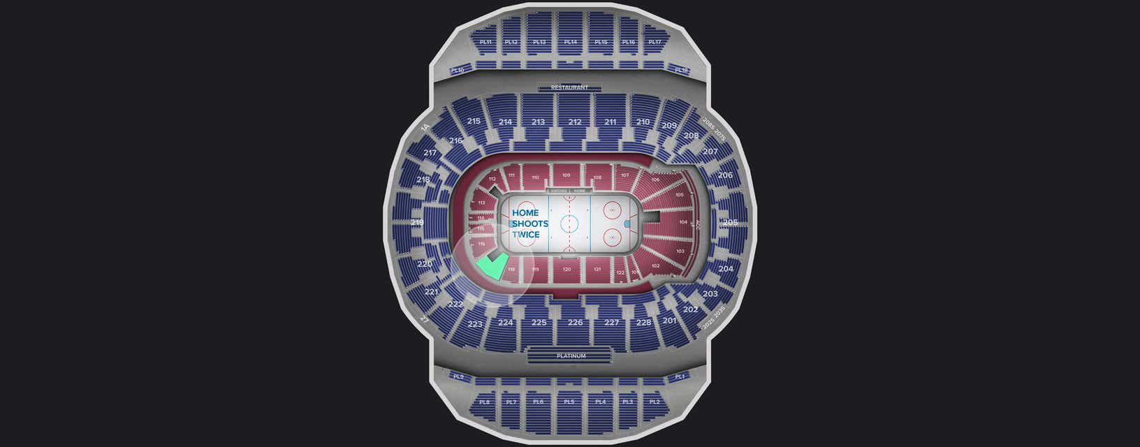 Seat view from Club