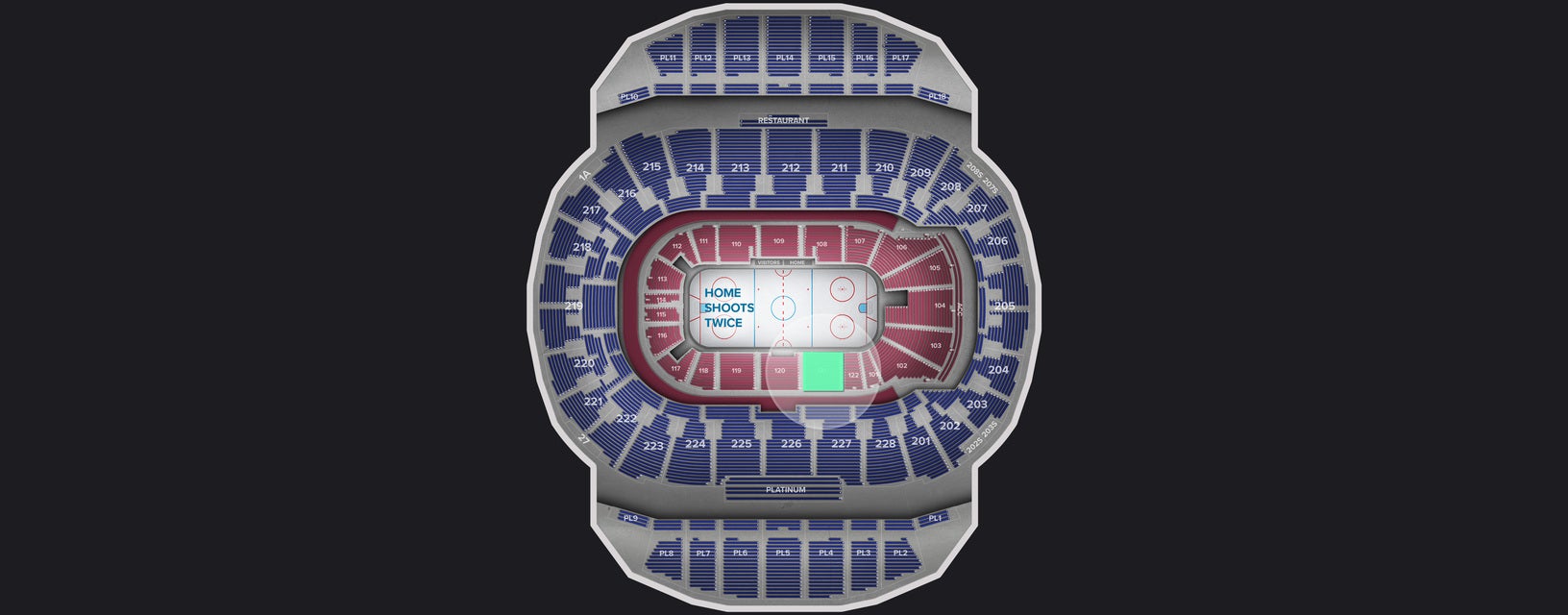 Seat view from Club