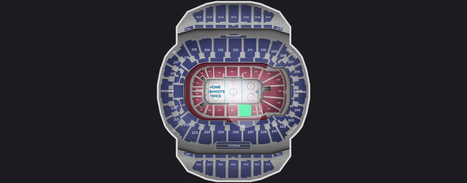 Seat view from Club