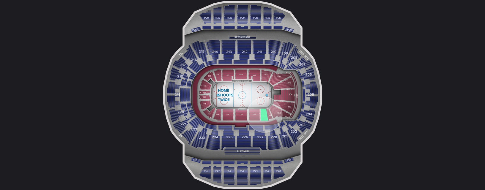Seat view from Club