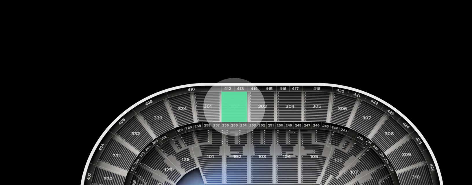 Seat view from Mezzanine