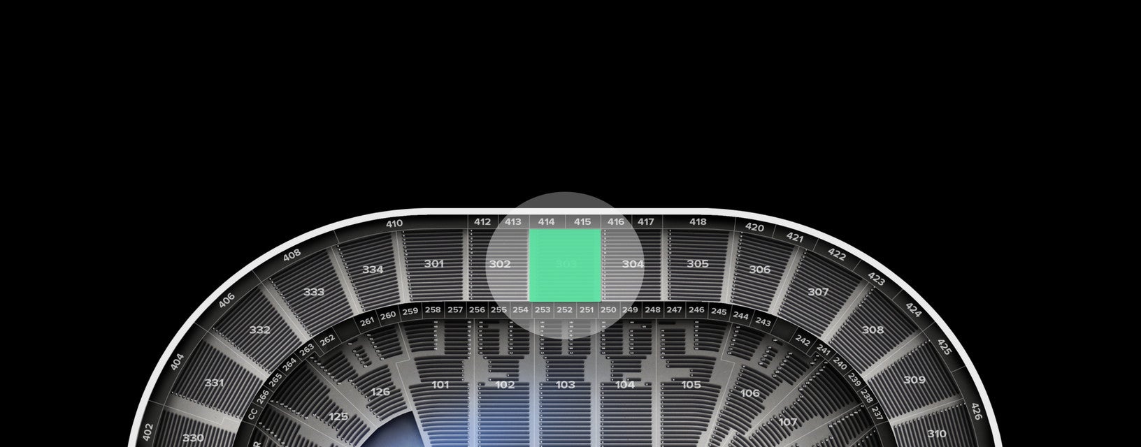 Seat view from Mezzanine