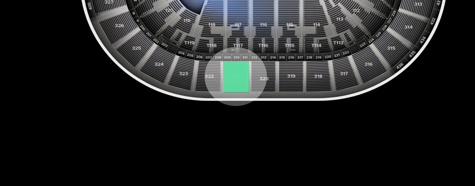 Seat view from Mezzanine