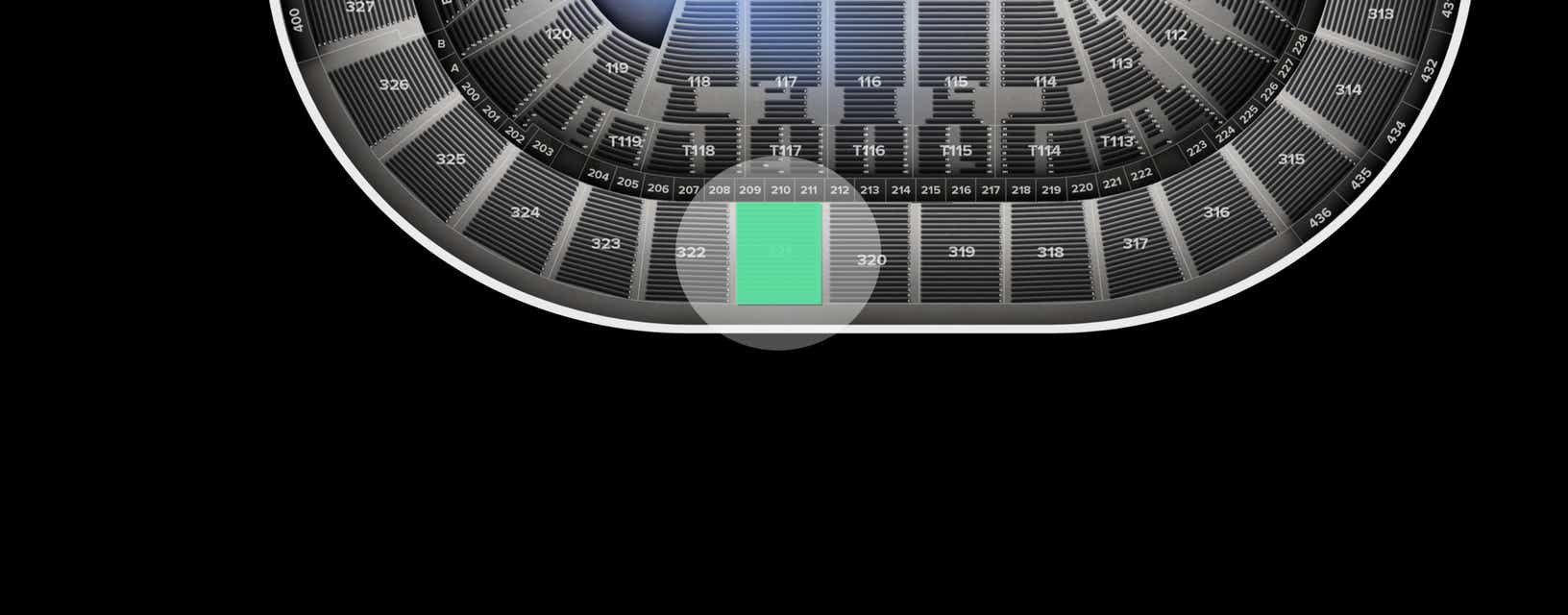 Seat view from Mezzanine
