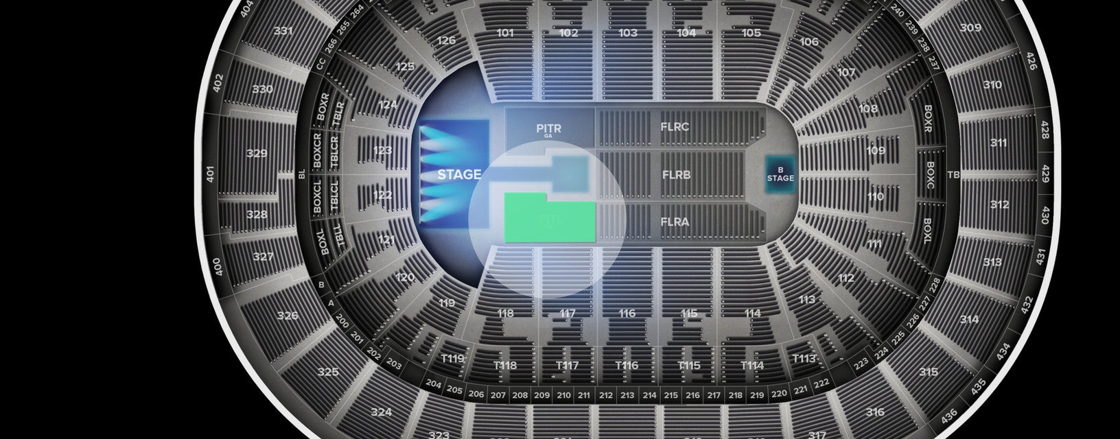 Seat view from Pit Left