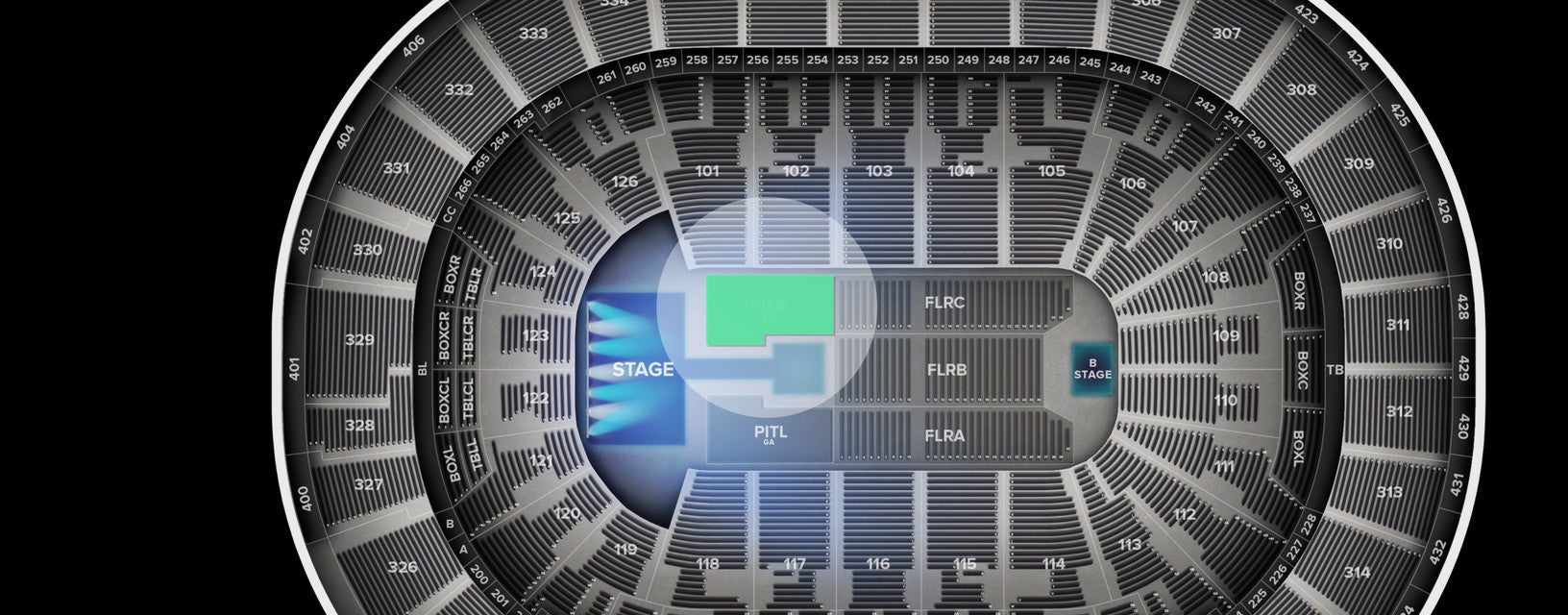 Seat view from Pit Right